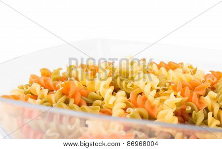 Raw Fusilli Pasta - Three Colors