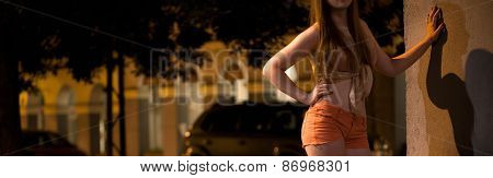 Young Prostitute On The Street