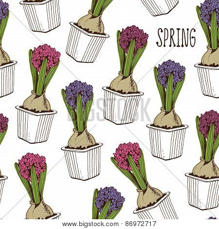 Spring hyacinth pattern