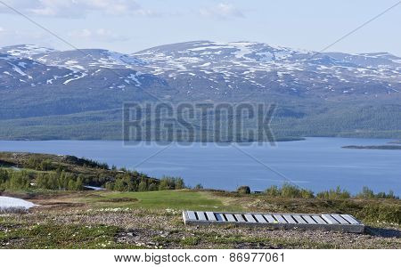 View from the Bjorkliden Arctic Golf Course.