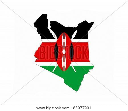 Kenya Flag Map