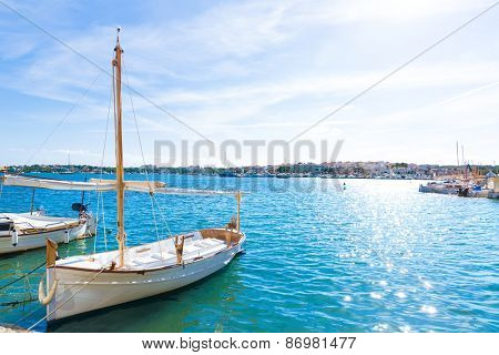 Majorca Porto Colom Felanitx port in mallorca Balearic island of Spain