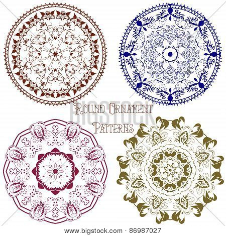 Collection of round ornamental patterns 3