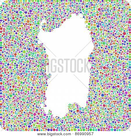 Map of Sardinia - Italy -