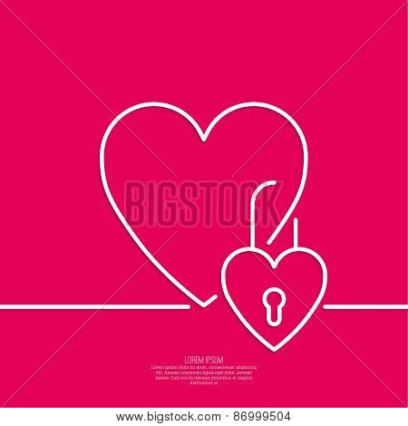 Heart with a lock.