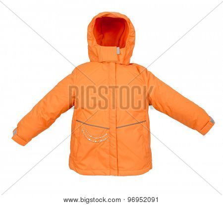 Childrens Women winter jacket isolated on white background.