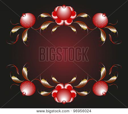 Pattern in the form of flower buds and leaves. EPS10 vector illustration