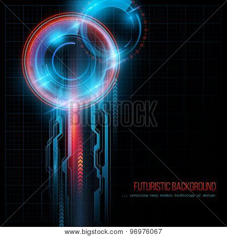 Abstract  HUD futuristic background. Vector illustration