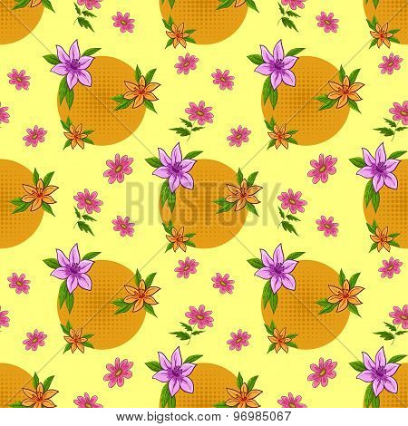 Flower background, seamless