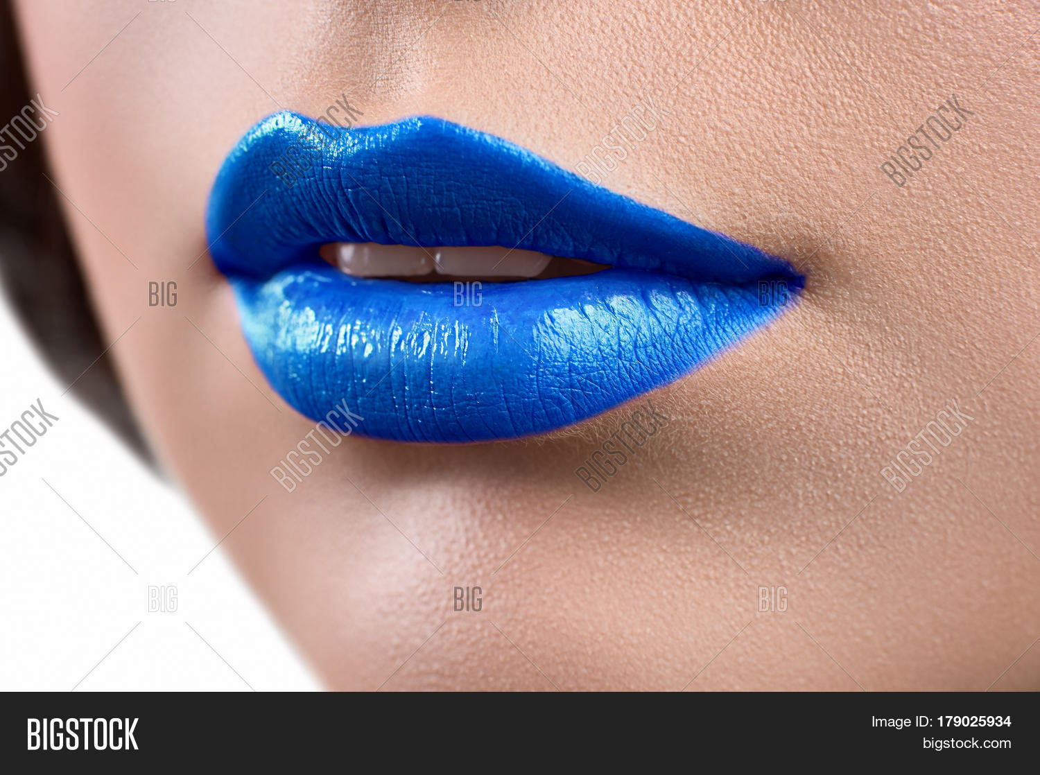 Blue Lipstick. Studio Image & Photo (Free Trial) Bigstock