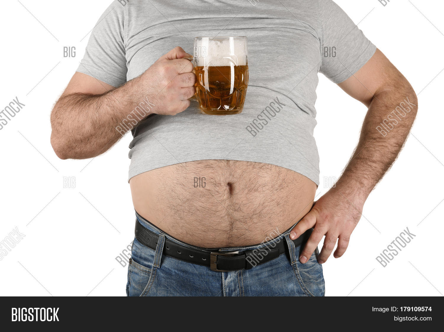 Man Big Belly Holding Image & Photo (Free Trial) Bigstock