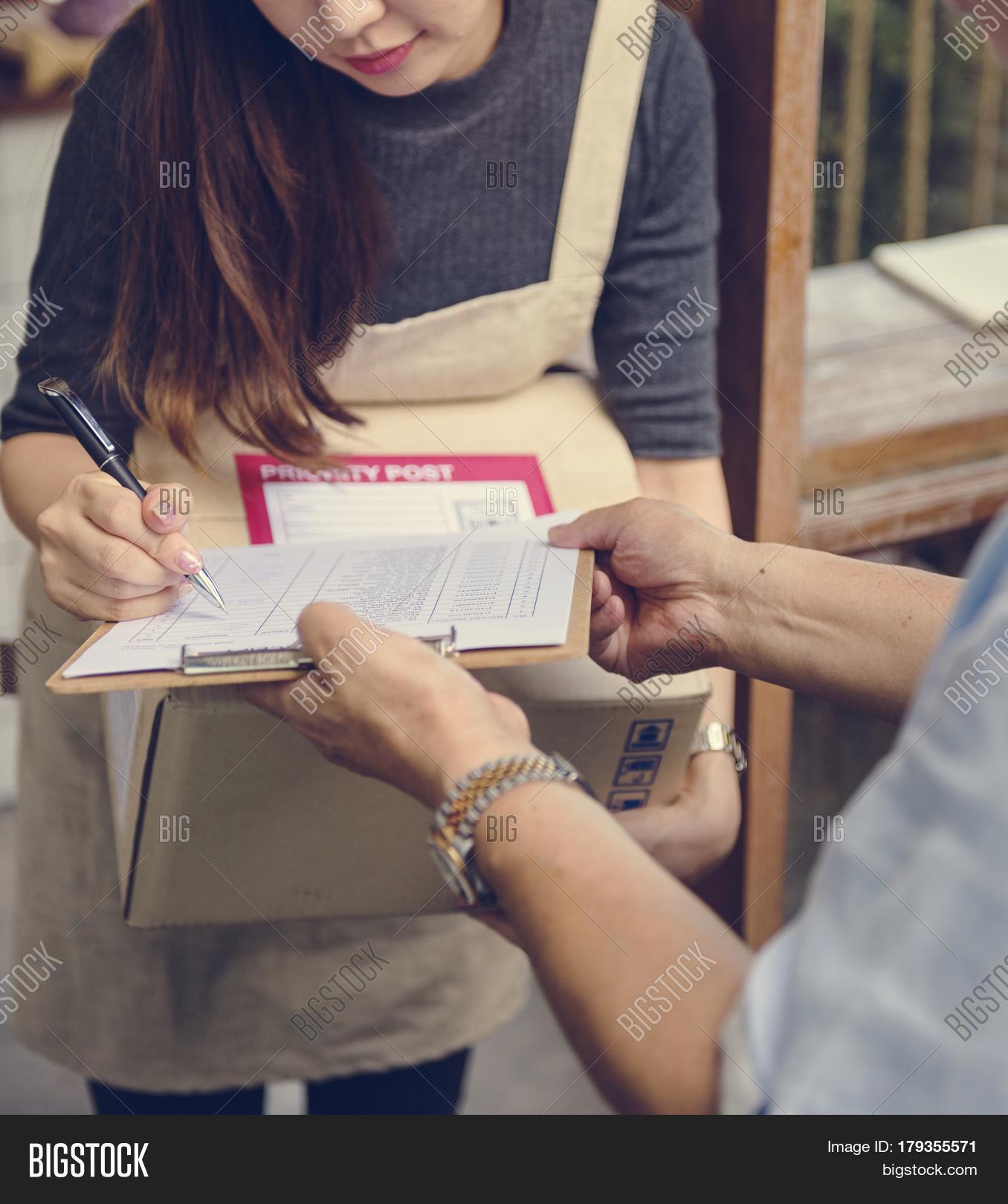 Delivery Courier Image Photo Free Trial Bigstock