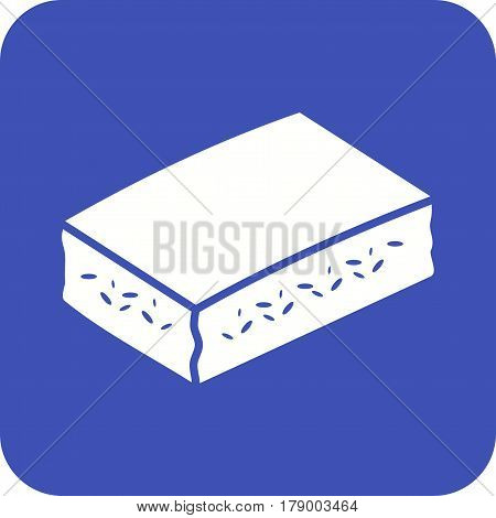 Baked, squares, cornbread icon vector image. Can also be used for thanksgiving. Suitable for mobile apps, web apps and print media.