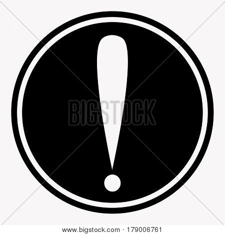 Attention caution sign with exclamation mark symbol. Warning or danger precaution vector isolated icon or label