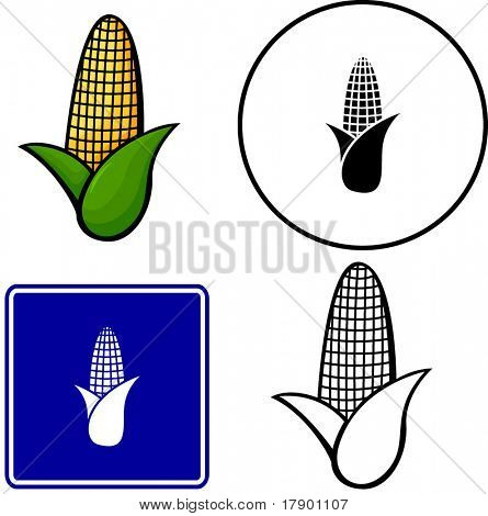 Mais-Illustration, Zeichen und symbol