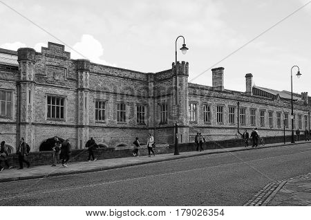 Temple Meads Station In Bristol In Black And White