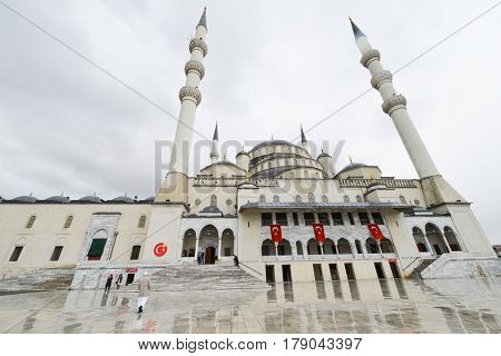 Kocatepe Mosque in Ankara, the capital city of Turkey