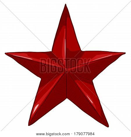 Vector Cartoon Red Star