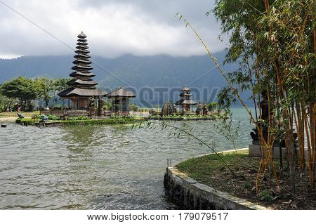 Pura Ulun Danu Bratan Temple On The Lake At Bedugul