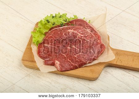 Raw Beef Schnitzel