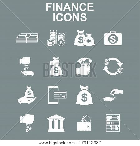 Finance icons. Vector concept illustration for design.