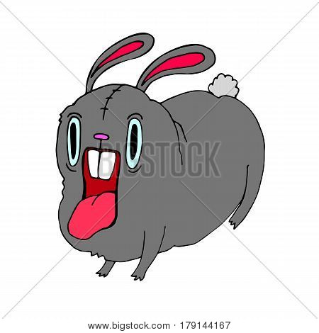 White easter rabbit. Easter Bunny. Rabbit silhouette