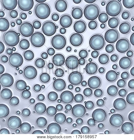 Abstract background of small rings in gray colors. 3d rendering