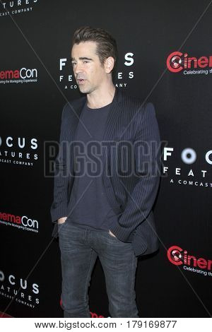 LAS VEGAS - MAR 29:  Colin Farrell at the Focus Features CinemaCon Photocall at the Caesars Palace on March 29, 2017 in Las Vegas, NV