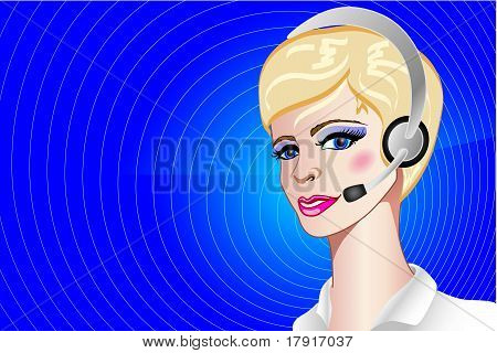 Un centre d'appels Operator.eps