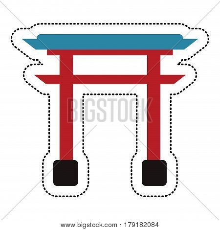 gate structure japanese image vector illustration eps 10