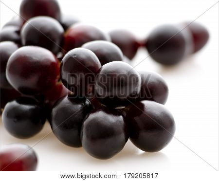 red grapes on a white background, studioshoot