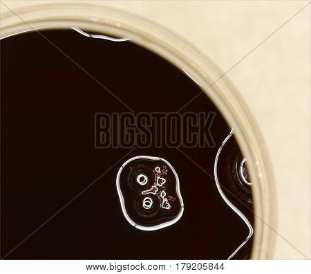 Wine glas from top, abstract , cut