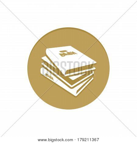 Gold Vector Icon Books. Golden web icons collection item. Icon symbo vector illustration