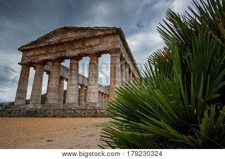 Greek Theatre Of Segesta, Historical Landmark In Sicily, Italy