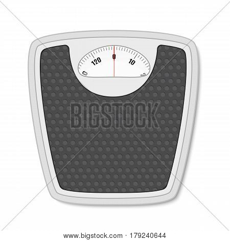 Bathroom floor weight scale. illustration in flat style isolated on white