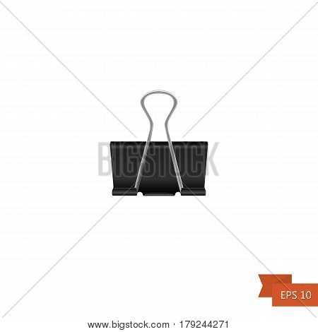Binder. Vector illustration. Isolated on white. Black icon - Office equipment