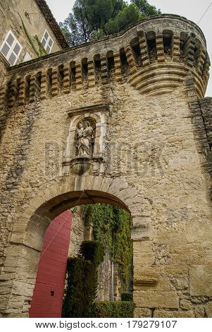Entrance tower of the medieval castle, Tarascon, France
