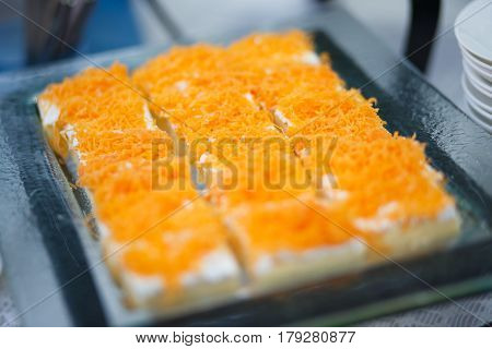 The sweet egg floss cakes for party
