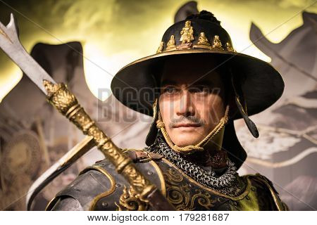 Bangkok - Jan 29: A Waxwork Of Wanchana Sawasdee On Display At Madame Tussauds On January 29, 2016 I