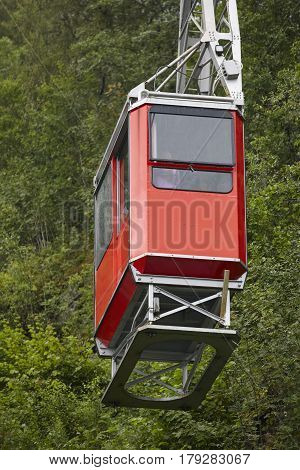 Ulriken cable railway. Norwegian tourism highlight. Transportation. Bergen
