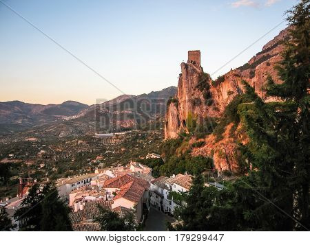 Landscape with the medieval castle of La Iruela, Andalusia, Spain
