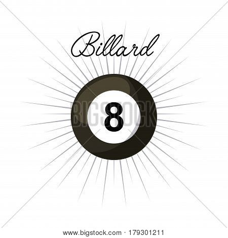 billard ball icon over white background. colorful design. vector illustration