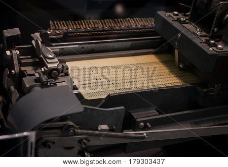 The Punched Card Of An Old Device