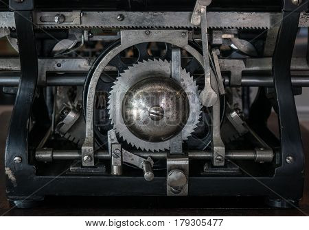 The Mechanism Of A Old And Vinage Machine