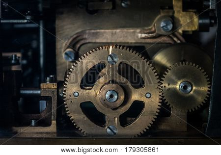 The Mechanism Of A Old And Vinage Machine