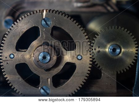 The Mechanism Of A Old And Vinage Machine
