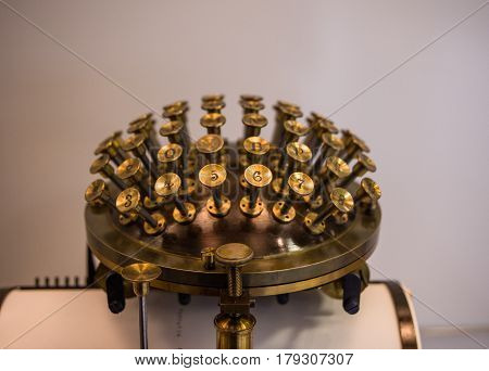 The Fragment Of An Old And Vintage Typewriter