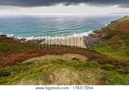 Rinsey Head And Cove In Cornwall