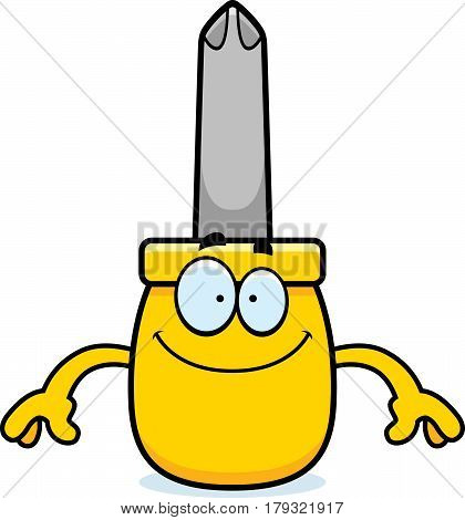 Happy Cartoon Screwdriver