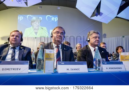 ST. JULIAN'S - MALTA 30 March 2017: President of Ukraine Petro Poroshenko during the congress of the European People's Party (EPP) in Malta